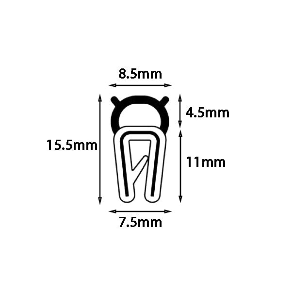 Pinchweld 66-057 Extra Small Boot Seal per metre