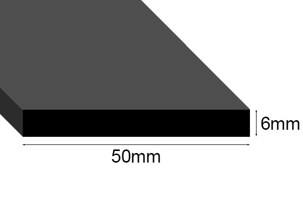 EPDM Sponge Strip 6mm thick per metre